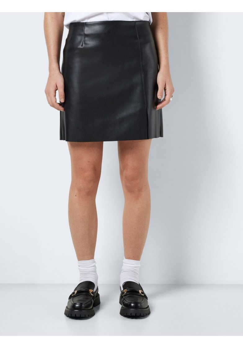 NMCLARA PENNY PU HW SLIT SKIRT