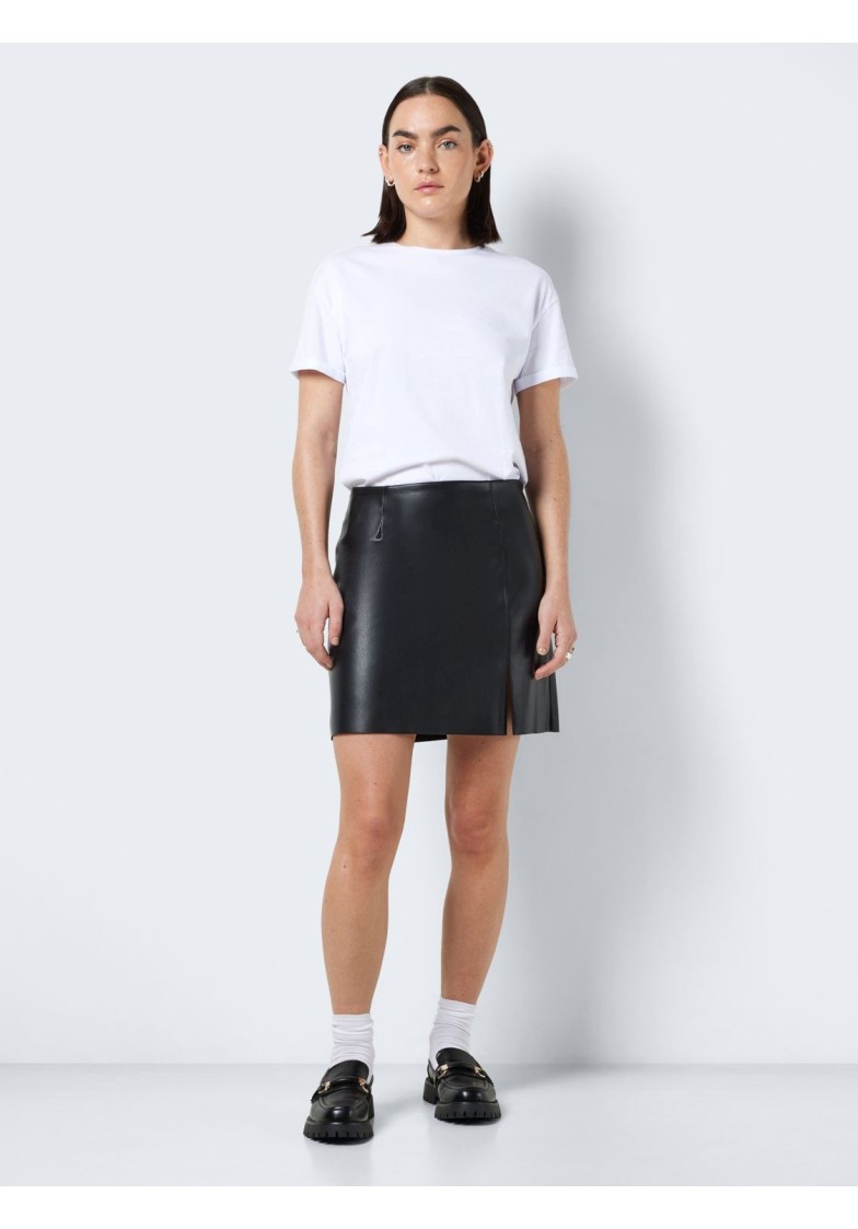 NMCLARA PENNY PU HW SLIT SKIRT