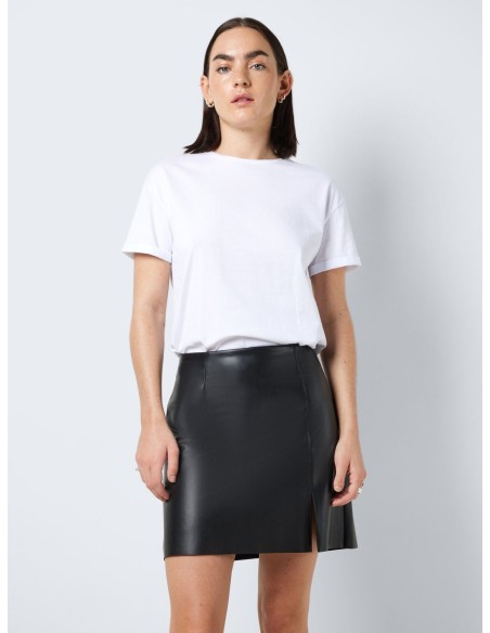 NMCLARA PENNY PU HW SLIT SKIRT