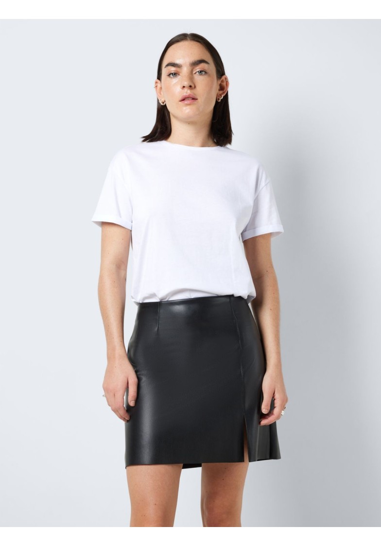 NMCLARA PENNY PU HW SLIT SKIRT