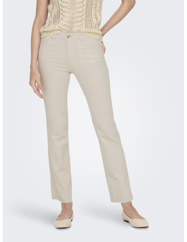 ONLANN-KENYA MW CR AK FLA JEANS ECRU