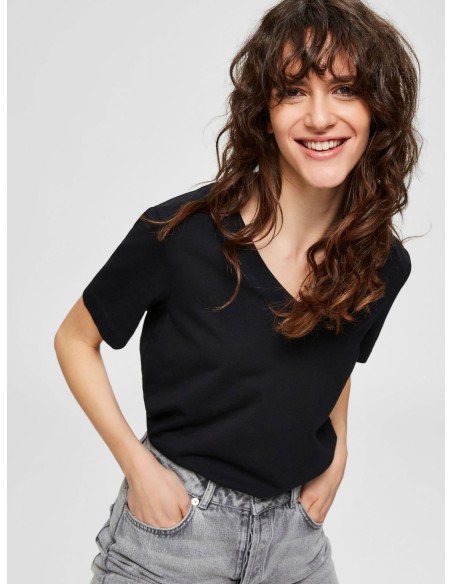 SLFSTANDARD S/S V-NECK TEE