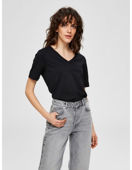 SLFSTANDARD S/S V-NECK TEE