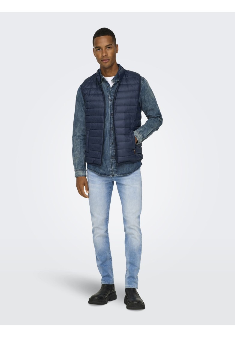 ONSGAVIN LIGHT QUILTED ZIP VEST