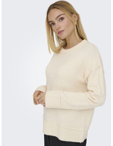 ONLHAZEL L/S DETAIL O-NECK KNIT