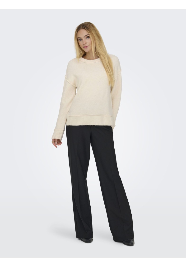 ONLHAZEL L/S DETAIL O-NECK KNIT