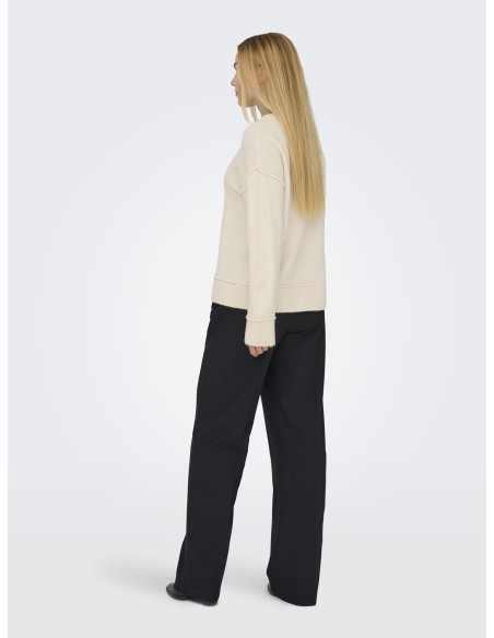 ONLHAZEL L/S DETAIL O-NECK KNIT