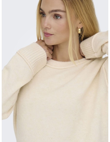 ONLHAZEL L/S DETAIL O-NECK KNIT