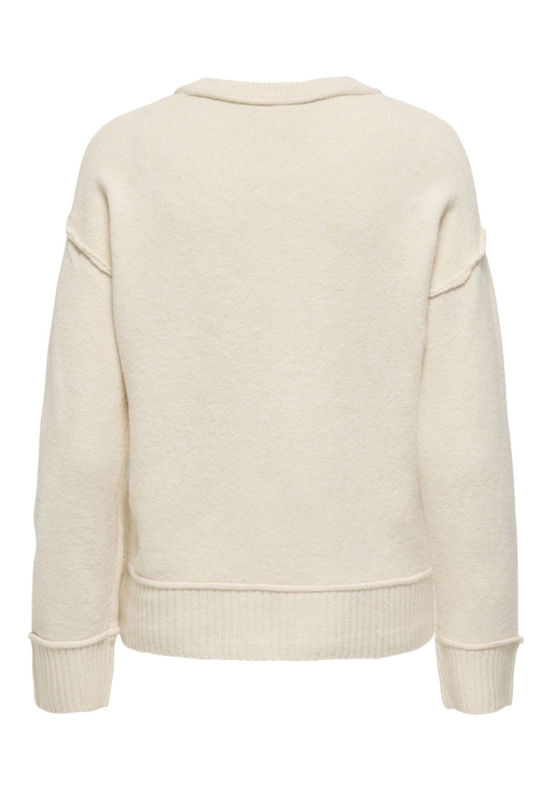 ONLHAZEL L/S DETAIL O-NECK KNIT