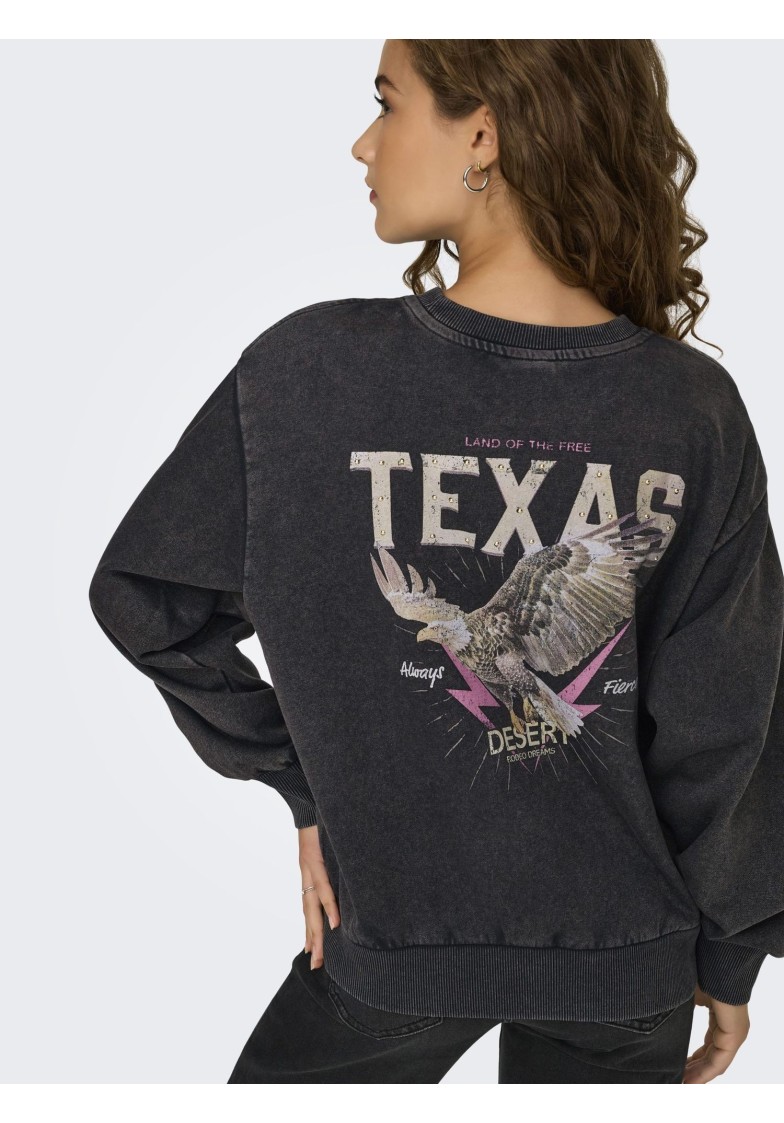 ONLLUCINDA L/S WILD O-NECK SWEAT