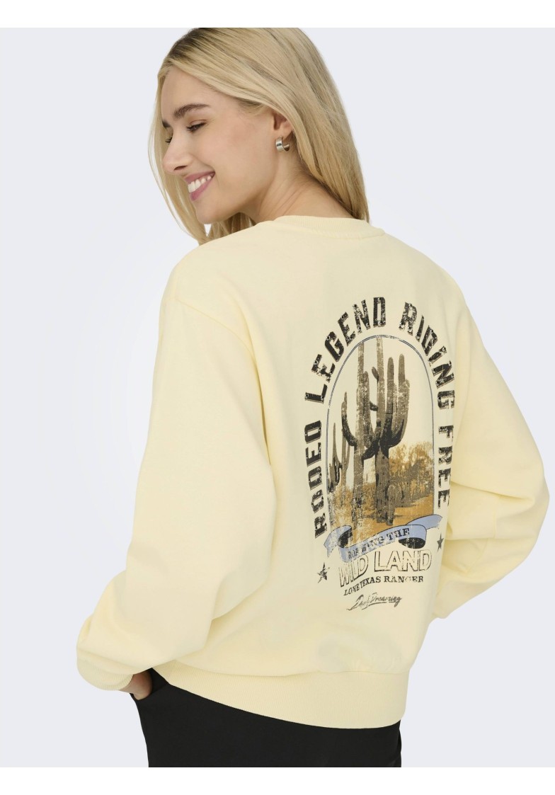 ONLLUCINDA L/S WILD O-NECK SWEAT