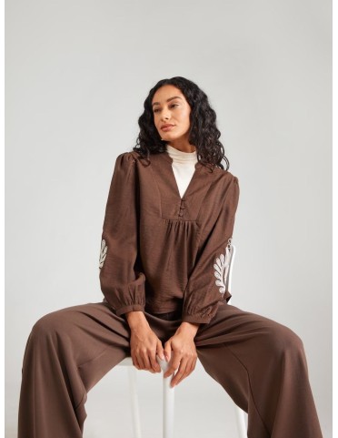 ONLKANA EMBROIDERY 7/8 TOP