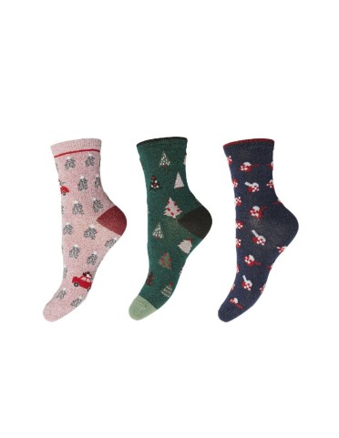 PCALLO GLITTER SOCKS 3 PACK