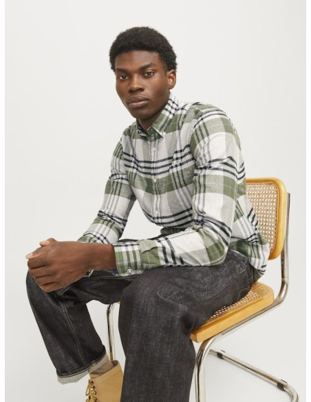 JPRBLUNORRIS FLANNEL L/S SHIRT