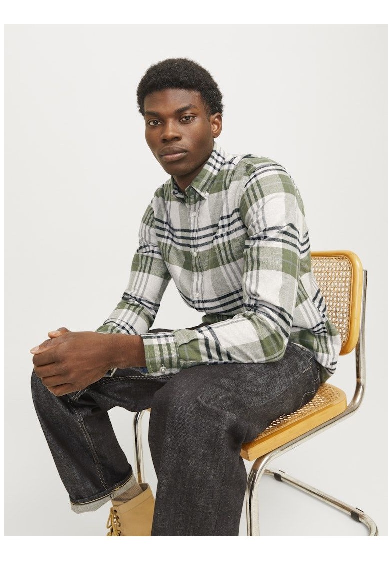 JPRBLUNORRIS FLANNEL L/S SHIRT