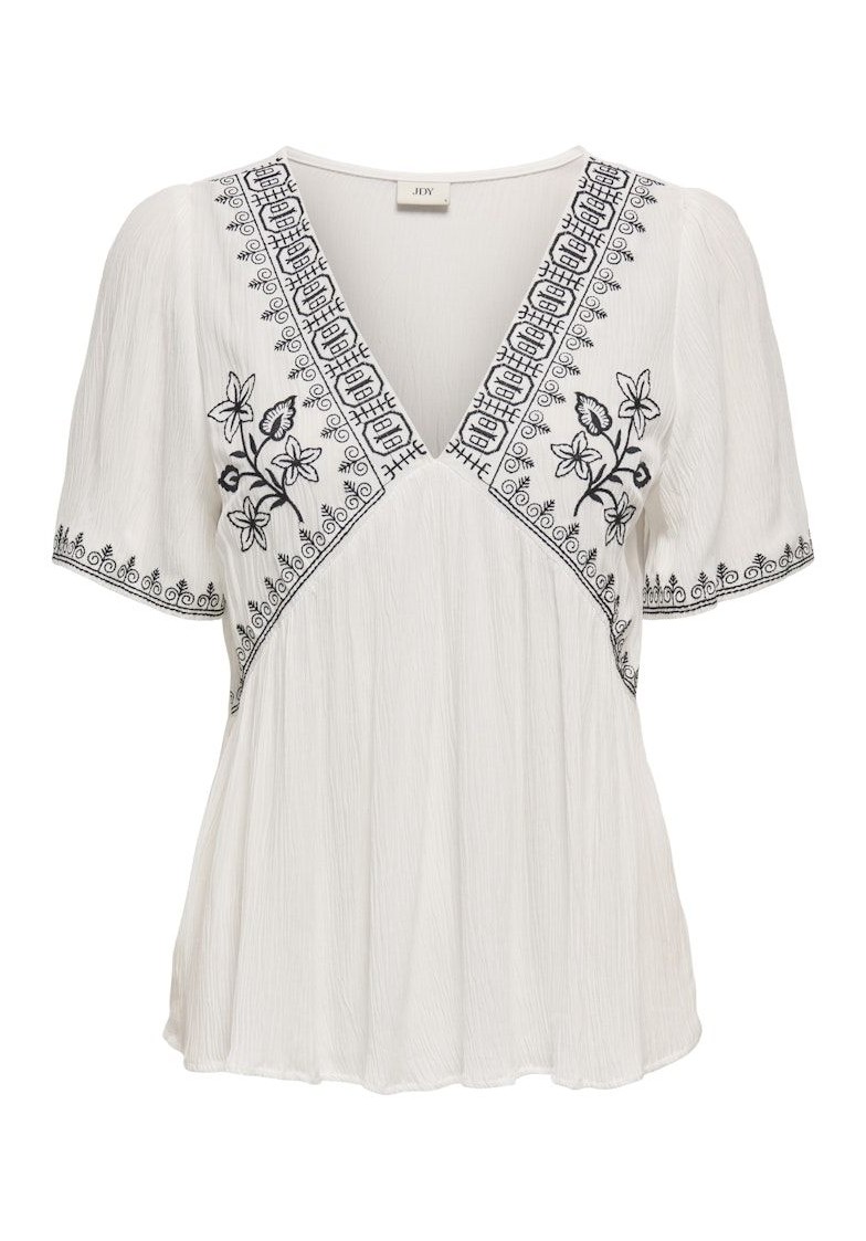 JDYHARPER S/S V-NECK EMBROIDERY TOP