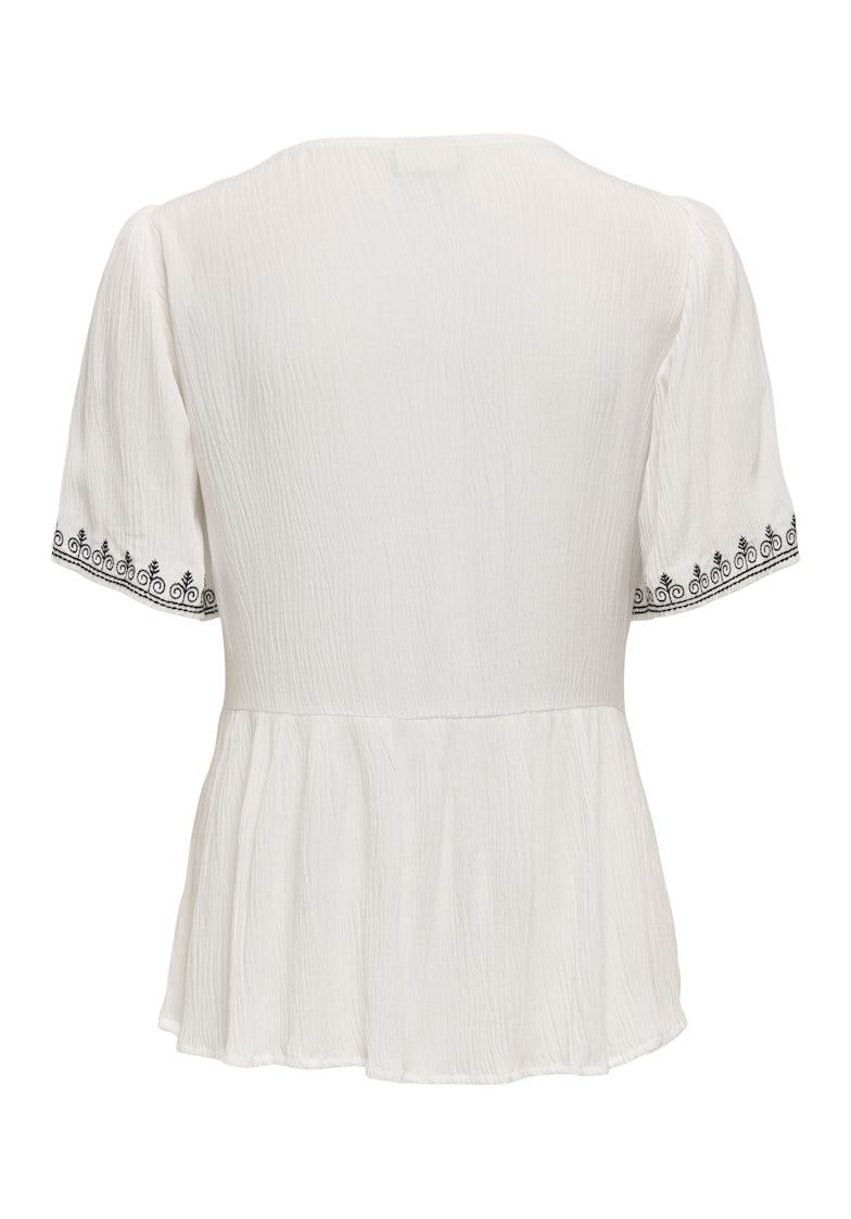 JDYHARPER S/S V-NECK EMBROIDERY TOP