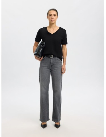 SLFESSENTIAL S/S V-NECK TEE 2