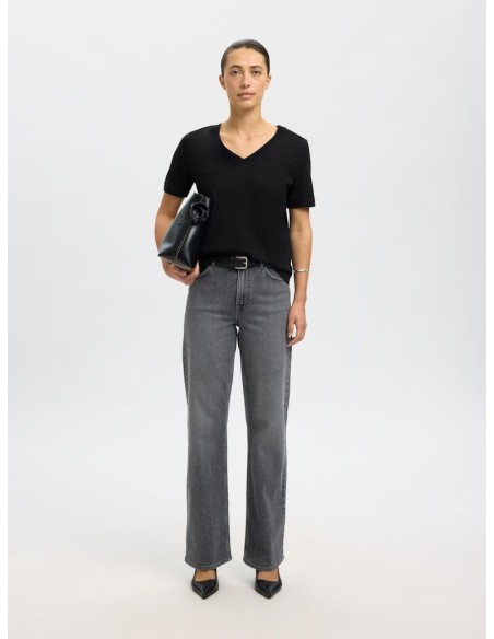 SLFESSENTIAL S/S V-NECK TEE