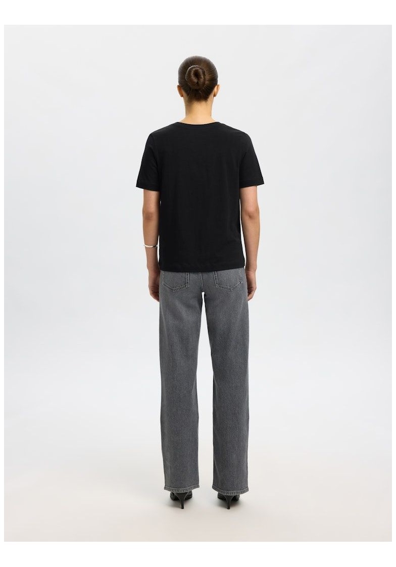 SLFESSENTIAL S/S V-NECK TEE