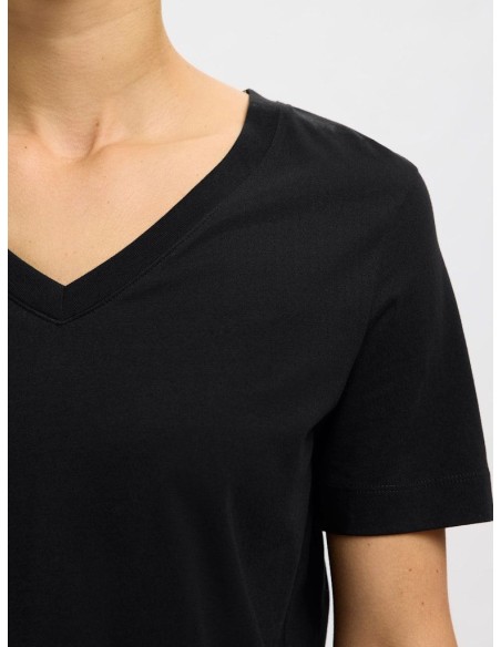 SLFESSENTIAL S/S V-NECK TEE