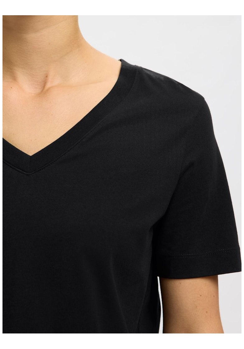 SLFESSENTIAL S/S V-NECK TEE