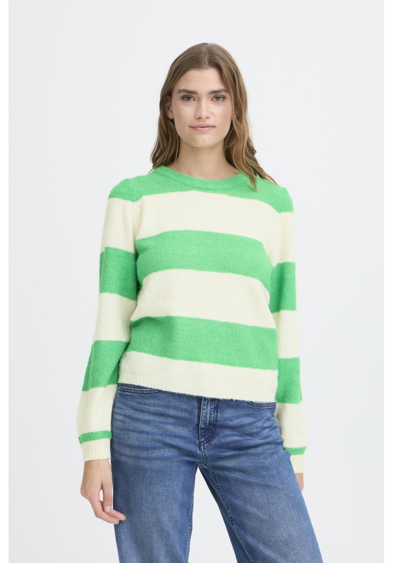 IHDUSTY STRIPE KNIT L/S
