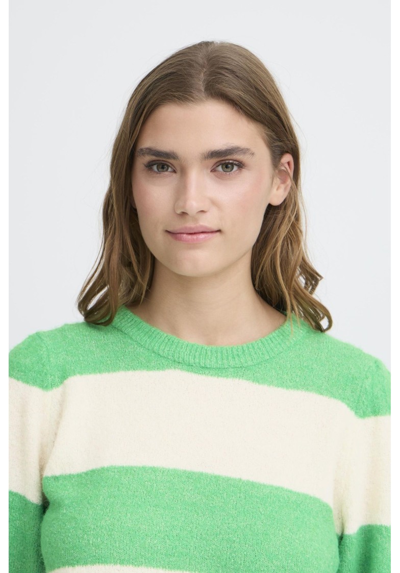 IHDUSTY STRIPE KNIT L/S