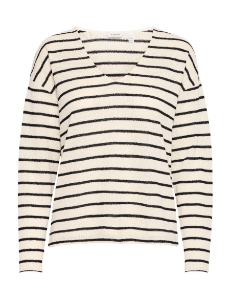 BYSIF STRIPE V-NECK KNIT