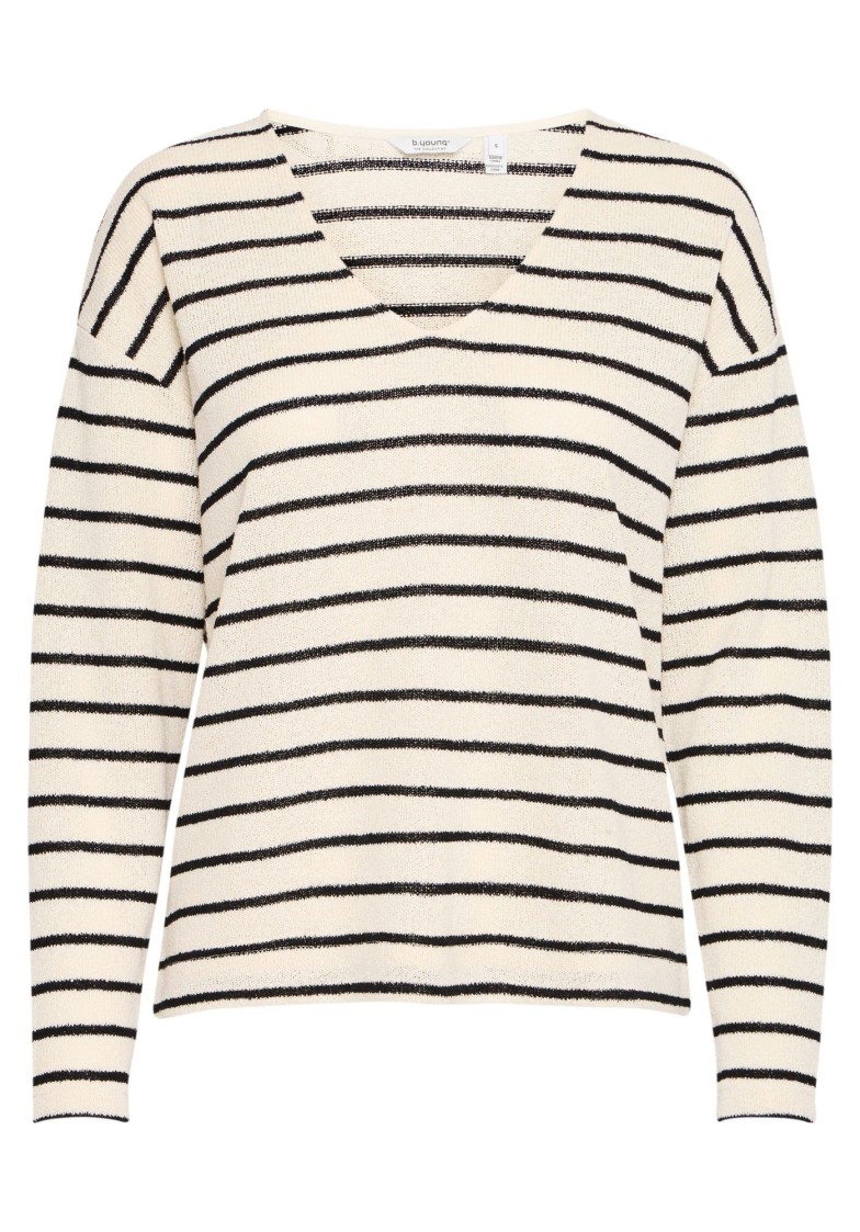 BYSIF STRIPE V-NECK KNIT