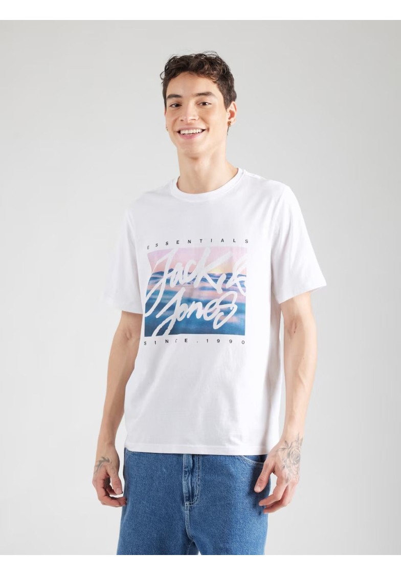 JJCOLTON PHOTEERINT TEE S/S O-NECK