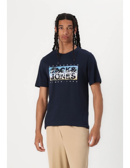 JJCOLTON PHOTEERINT TEE S/S O-NECK