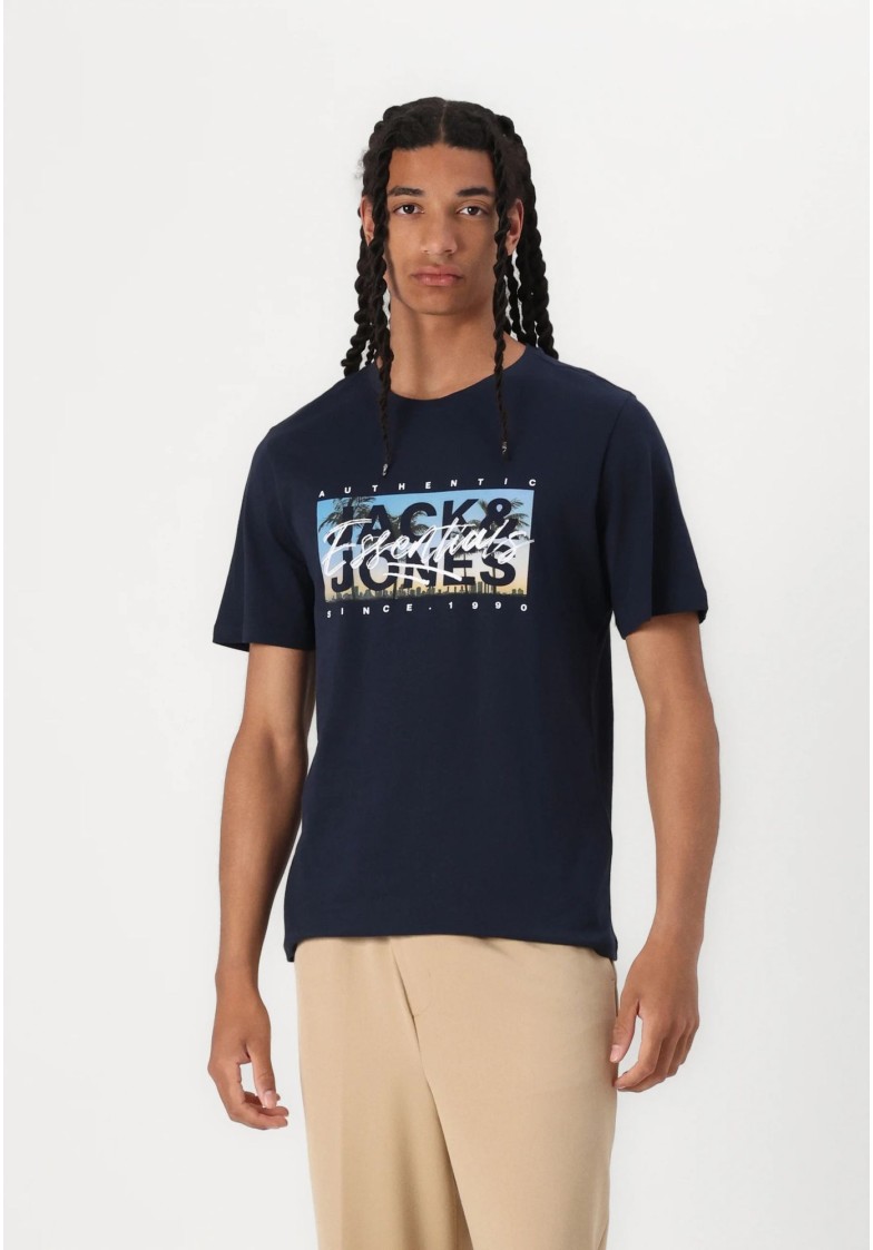 JJCOLTON PHOTEERINT TEE S/S O-NECK