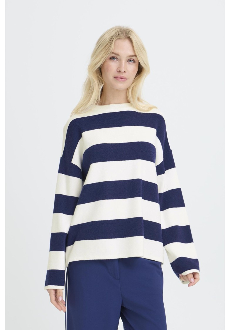 BYOTARI STRIPE KNIT L/S