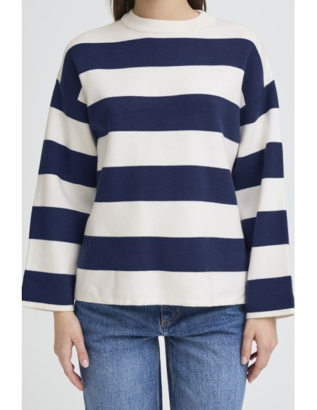 BYOTARI STRIPE KNIT L/S