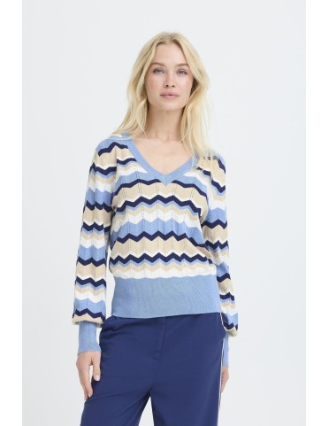 BYMMORLA V-NECK KNIT L/S