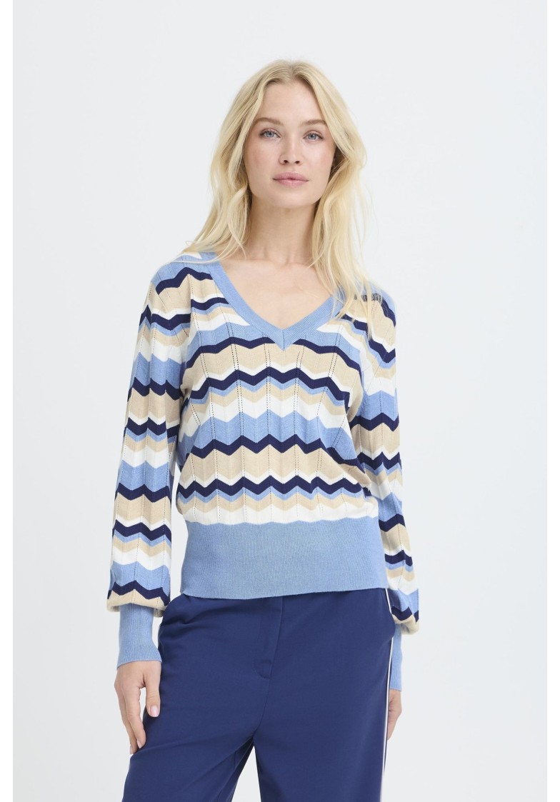 BYMMORLA V-NECK KNIT L/S