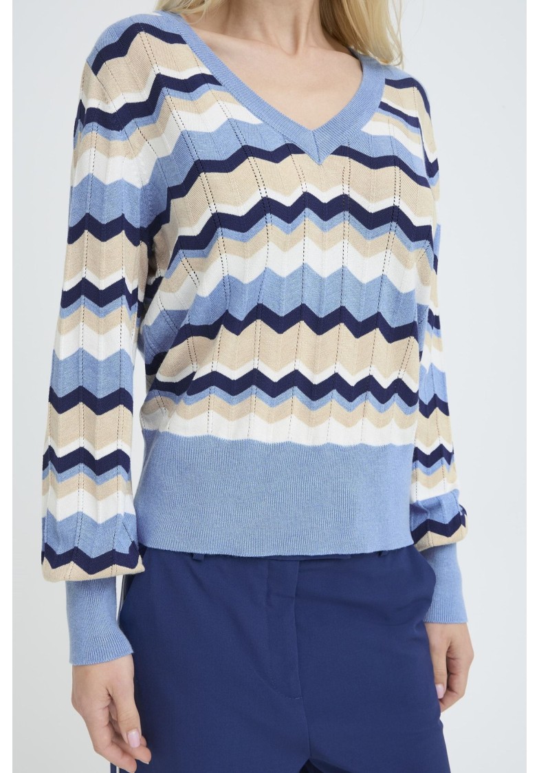 BYMMORLA V-NECK KNIT L/S