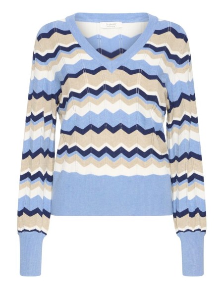 BYMMORLA V-NECK KNIT L/S