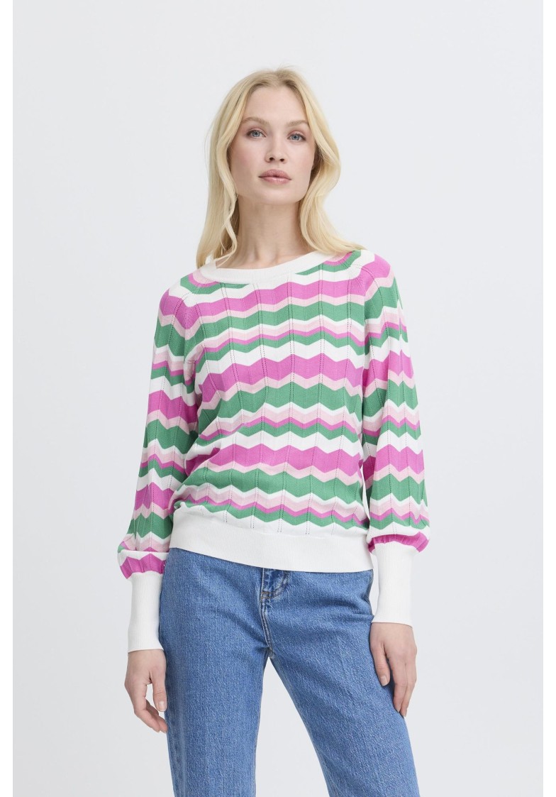 BYMMORLA ZIGZAG KNIT L/S