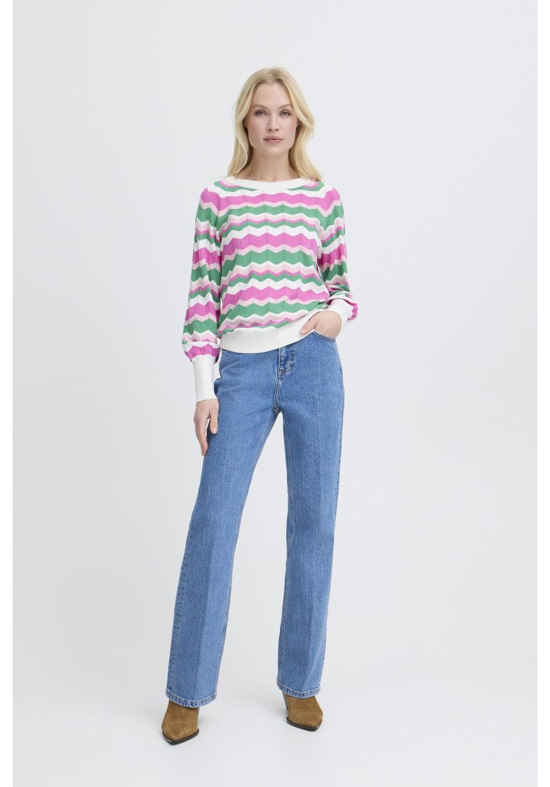 BYMMORLA ZIGZAG KNIT L/S