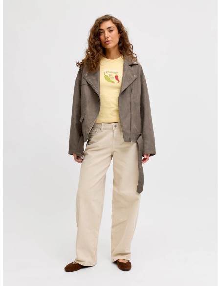 JXFRIDA ROCKY BRUSHED BIKER JACKET