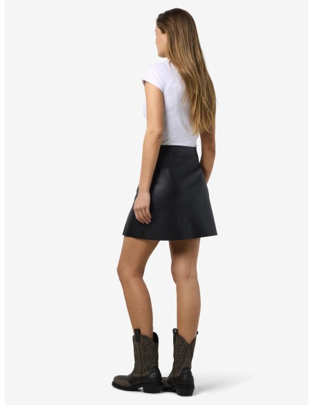 NMCLARA PENNY PU HW SLIT SKIRT