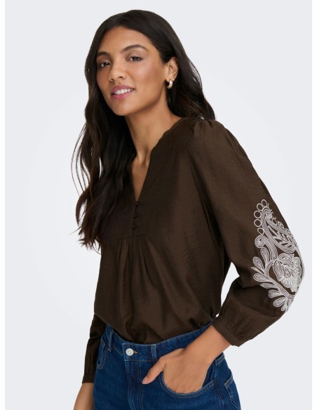 ONLKANA EMBROIDERY 7/8 TOP