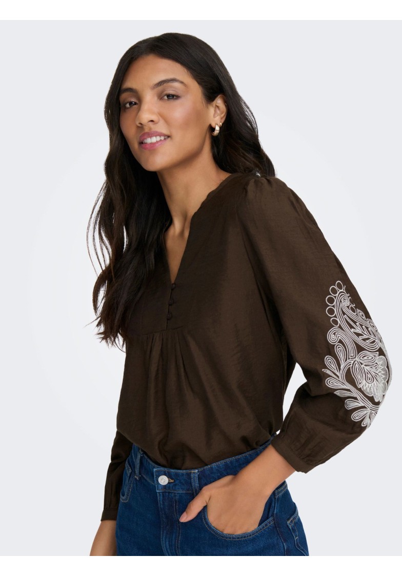 ONLKANA EMBROIDERY 7/8 TOP