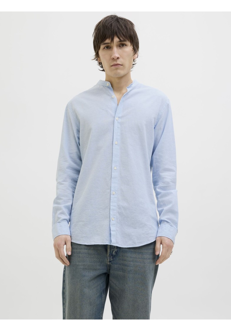 JJEBREEZE LINEN BLEND BAND SHIRT L/S