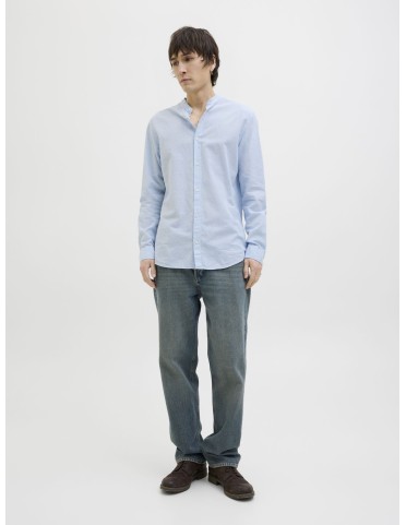 JJEBREEZE LINEN BLEND BAND SHIRT L/S 2