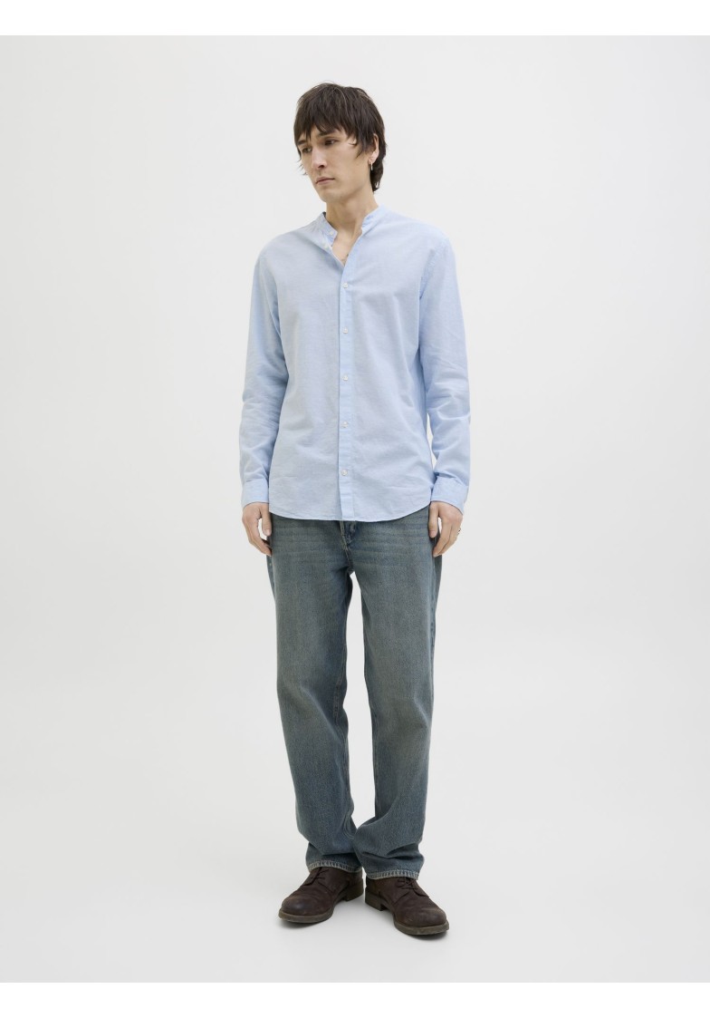 JJEBREEZE LINEN BLEND BAND SHIRT L/S