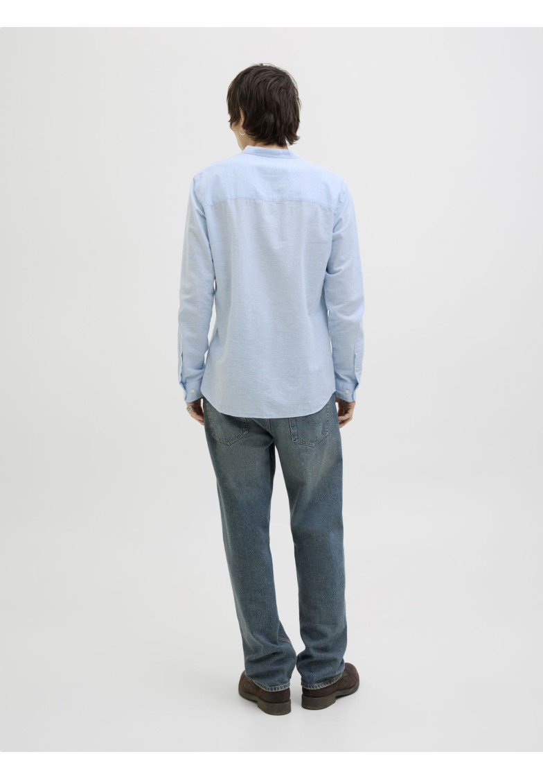 JJEBREEZE LINEN BLEND BAND SHIRT L/S