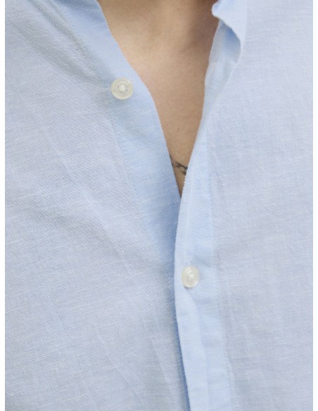 JJEBREEZE LINEN BLEND BAND SHIRT L/S